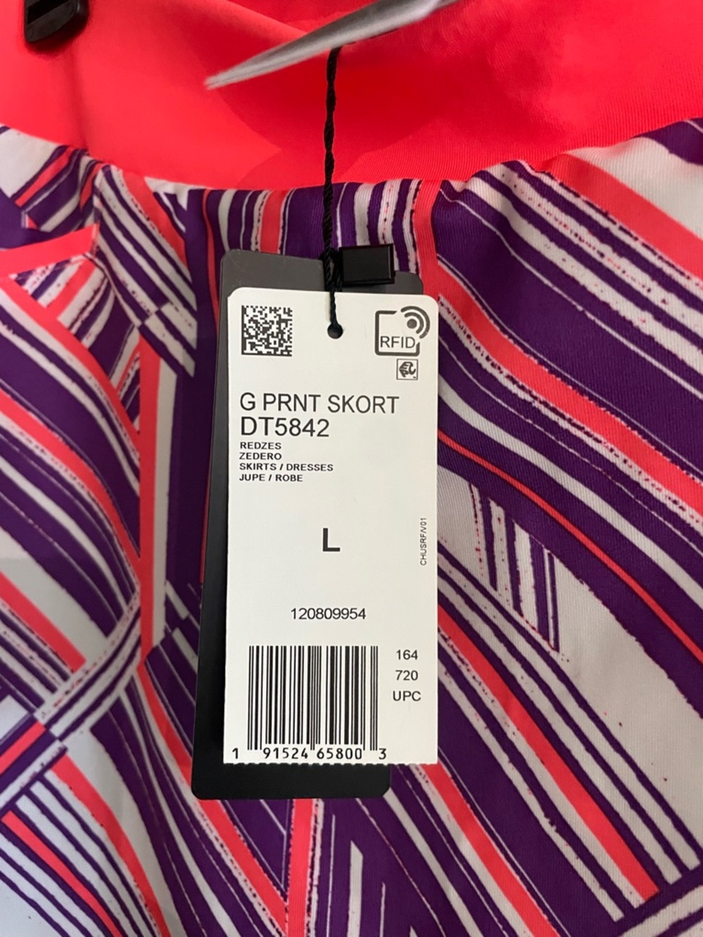 ADIDAS NWT Girl’s Purple & Orange Skort - L - Picture 8 of 8